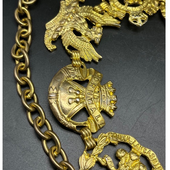 British Army Regimental Badge Link Belt Prince of Wales Volunteers - Picture 3 of 6